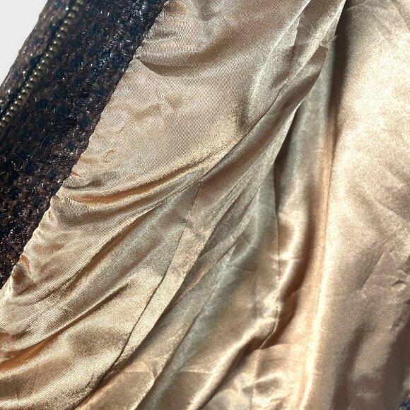 Chico's Metallic Jacket Sz 3 / XL Lined Full Zip Pockets Rustic Steampunk EUC - Picture 6 of 7